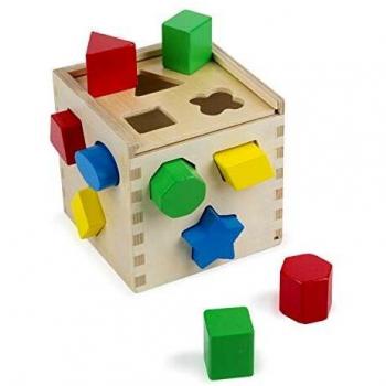 Melissa & Doug Wooden Shape Sorting Cube