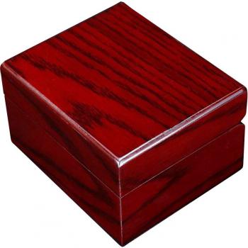 Portable Watch Box, Wooden Organizer in Wine Red, Small Size with Pillow