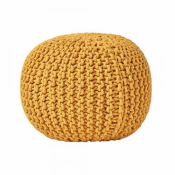 Moustache en Tricot Moutarde
