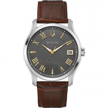 Bulova Wilton 96B389 Klocka i Äkta Läder