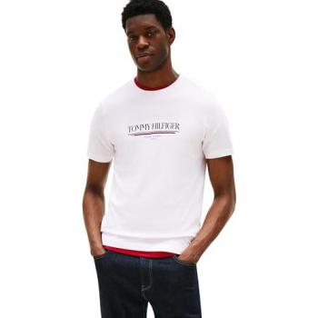 T-Shirt Hilfiger à Col Ras-Du-Cou