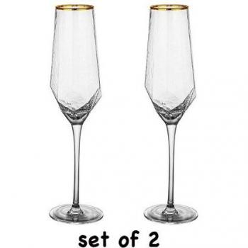 Set de Copas Doradas para Champagne y Vinos
