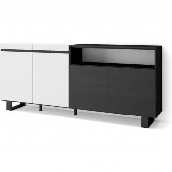 Buffet Commode Élégante 200x87x35cm 4 Portes Style Moderne