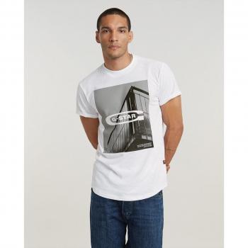 G-Star Raw T-Shirt Oldskool Logo Weiß XS