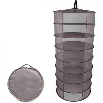 Séchoir Herbes 8 Niveaux, Fil Pliable avec Sac de Rangement