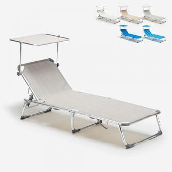 Tumbona Plegable Grises Aluminio Playa Piscina California