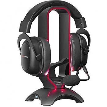 Soporte para Cascos Mars Gaming MHHPRO con Bungee y HUB USB