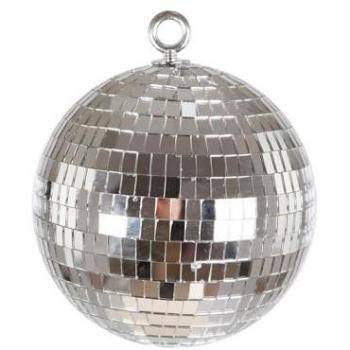 Sphère Métallique – Décoration de fête en argent – 15 cm – suspendue