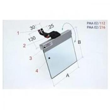 Pare‑écran Optimum PMA 02/216 dédié aux rectifieuses (dimension : 200 × 185 mm, ref : 3112185)