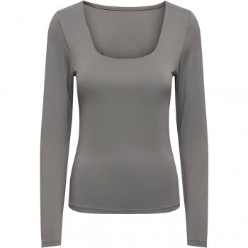 Only Camiseta Larga Gris para Chica