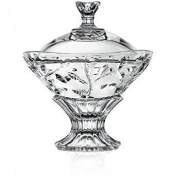 RCR Scatola con Piede e Coperchio in Vetro Trasparente