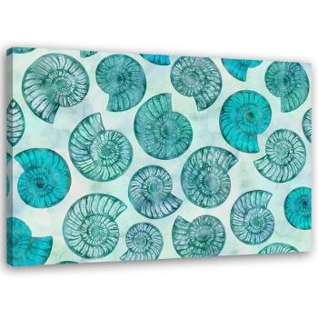 Escargot Azure – Peinture Murale 60x40
