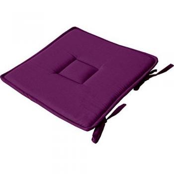 Galette de Chaise 40 x 40 cm, Coton Violet – Enjoy Home