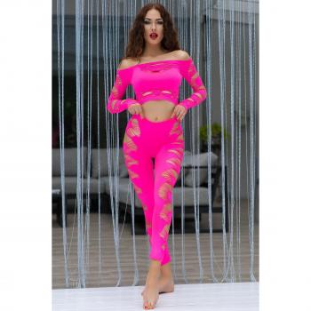 Chilirose Ensemble 2 pièces CR4632 top & legging rose Rose S/L female