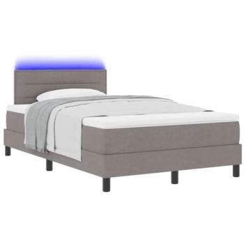 Letto a molle con materasso Talpa 120x200 cm, tessuto grigio scuro