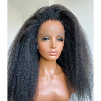 Perruque Lace Front 26 pouces, Synthétique, Densité 180%, Douce, Sans Colle, Pré-démêlée, Baby Hair, Résistante à la Chaleur