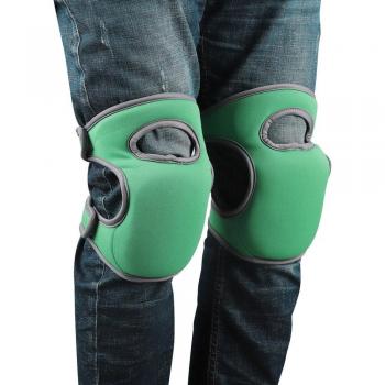 Green Protective Knee Pads with Double Stitching