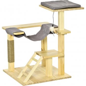 PawHut Arranhador para Gatos 65cm com Rede e Juta