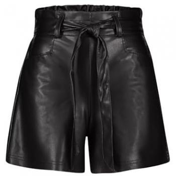 Zero Damen Shorts in Leder-Optik Gr. 44, Schwarz