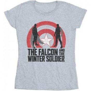 T-shirt Marvel Donna Scudo Silhouette Falcon e Winter Soldier