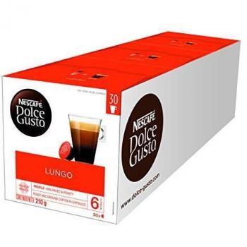 90 Cápsulas de Café NESCAFÉ Dolce Gusto Lungo (3x30) Intensidad 6 Originales