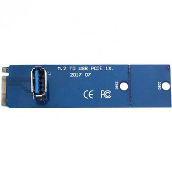 Cable Expandidor M.2 a USB 3.0 PCIe 16x con Salida VGA Azul