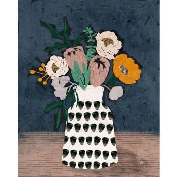 Erum Khalili Floral II 50cm en Color Negro