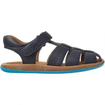 Camper Kids Bicho Navy Leather Strap Sandals