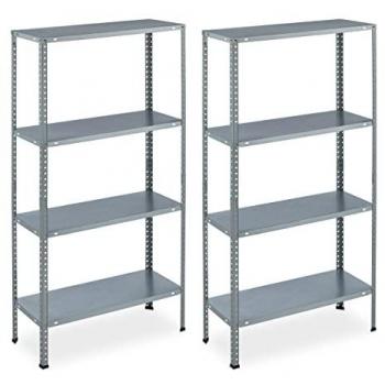 Étagère galvanisée 145x755x30 cm, 4 niveaux, 160 kg – lot 2
