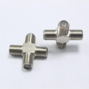 2-in-1 F Head Coaxial Joint Plug Set for TV Antennas