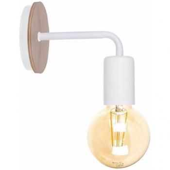 Illuminazione a parete Nixon 16 cm in legno bianco