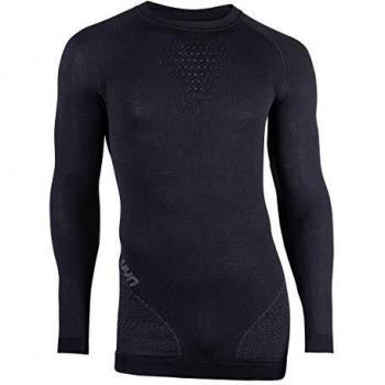 UYN Longsleeve Fusyon Merino Herren, Schwarz/Anthrazit, S/M