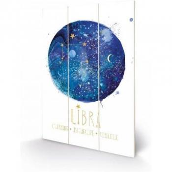 Zomer Thornton Libra Houten Schild 29.5cm x wit/blauw