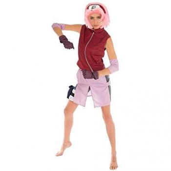 Sakura Haruno Anime Damenkostüm Rot XS
