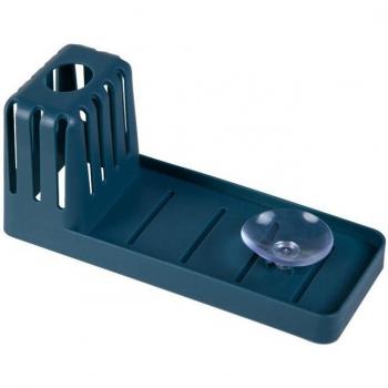 Étagère de rangement pour évier avec ventouse