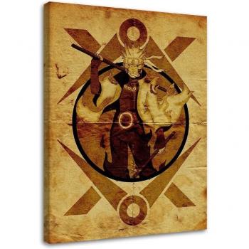Cuadro de Naruto 40x60 Naranja en Tela