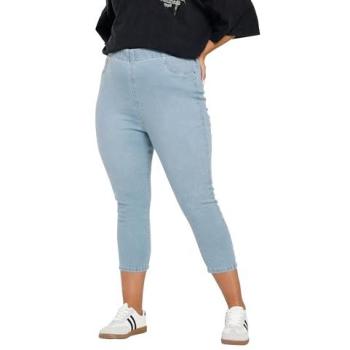 Women’s Light Blue Cropped Jeggings (Size 30/32) – Yours Collection