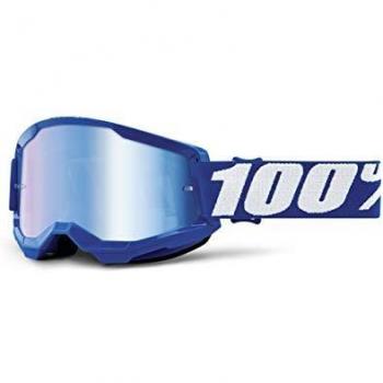 Maschera 100% Strata 2 Blu con Occhiali a Specchio Blu