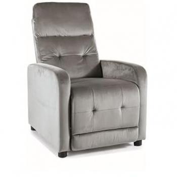 Fauteuil Otus en velours gris foncé