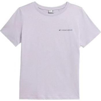 Rounded‑Neck 4F Women's T‑Shirt TSD025 in Beige with Short Sleeves