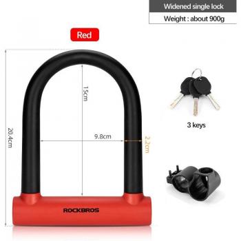 ROCKBROS-Candado de seguridad para bicicletas y motocicletas, cizalla hidráulica, 12 toneladas