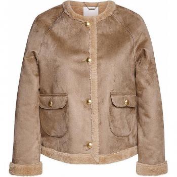 Beige Felloptik Jacke RICH & ROYAL – Größe 36