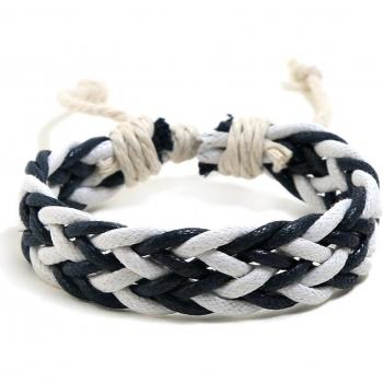 Unisex Multicolor Woven Leather Bracelet