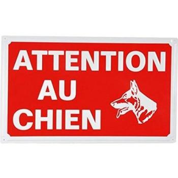 Plaque décorative Attention Au Chien