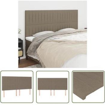 Tête de Lit en Tissu Taupe 4 Pcs 100x5x78/88 cm
