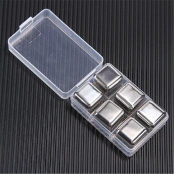 Whiskey Stones Set: 4/6/8pcs Reusable Cooling Cubes in Stainless Steel for Wine & Spirits