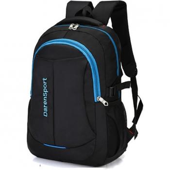 Large Black Nylon Backpack for Teens