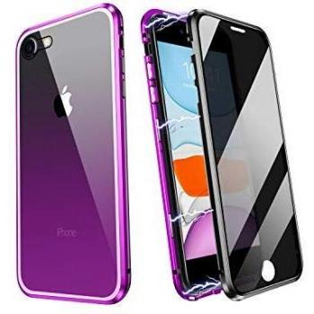 ZHIKE Custodia Magnetica per iPhone 7/8/SE 2020, Privacy Anti-Peeping Vetro Temperato