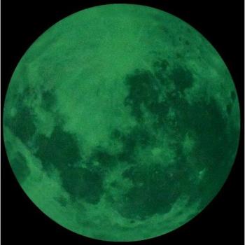 Pegatina de pared 3D de Luna que brilla en la oscuridad en 3 tamaños para niños