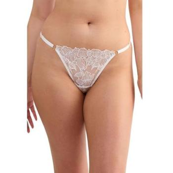 White Willow Floral Thong with Playful Promises Logo – Size 12